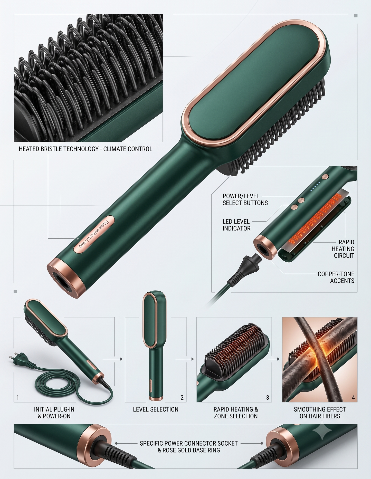 Tourmaline Ceramic Hair Curler Brush